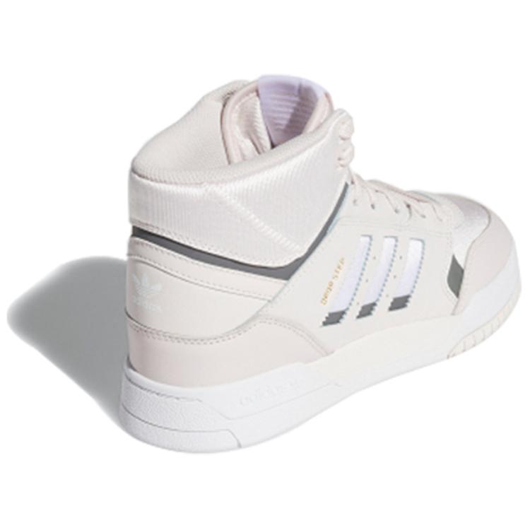 Adidas Originals Drop Step Comfortable Versatile Non-Slip Durable Lightweight High-Top Skate Shoes Women Sneakers Beige EE5230