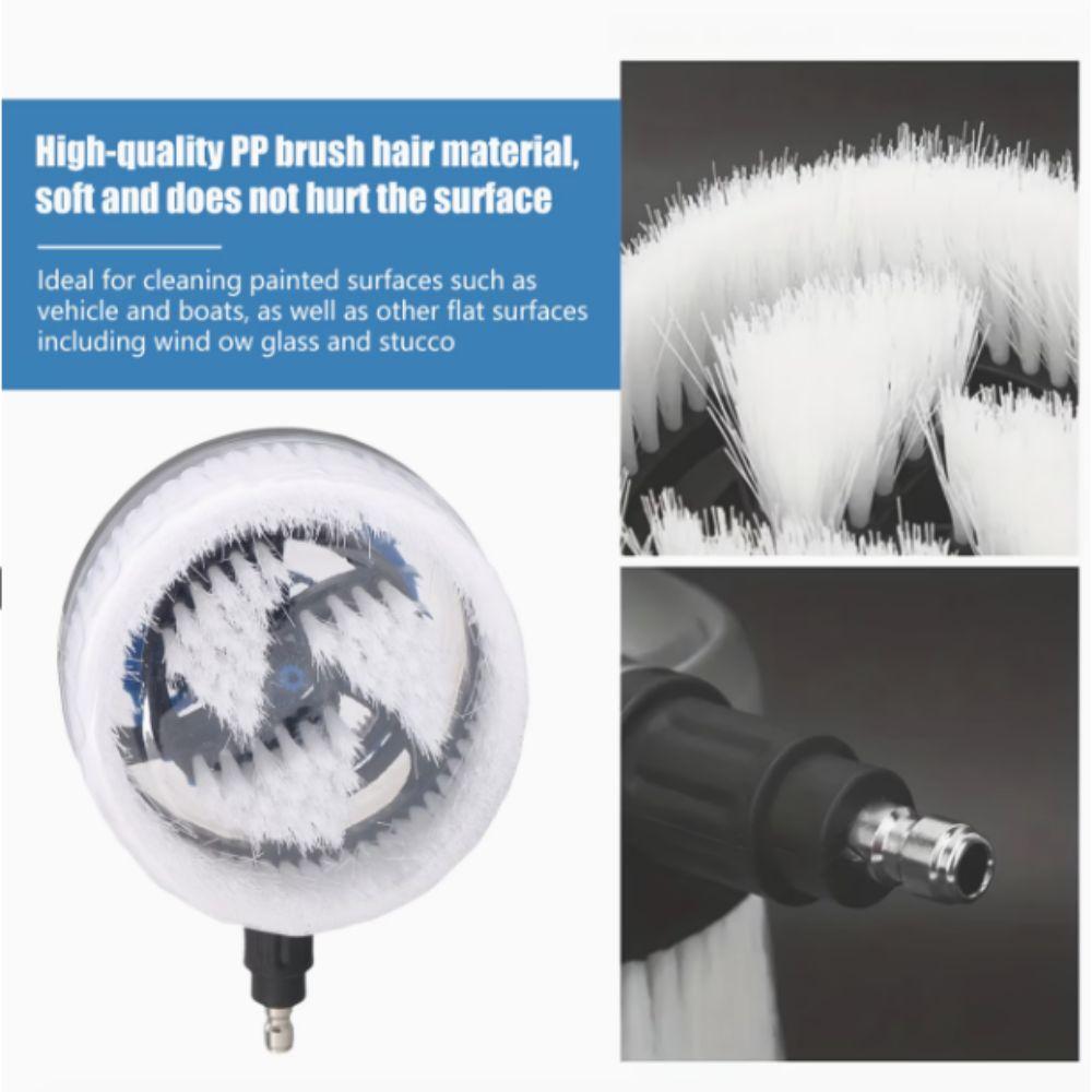 Fan-Shaped Design Rotary Wash Brush 360-Degrees Rotation Car Pressure Washer Brush  Car Cleaning