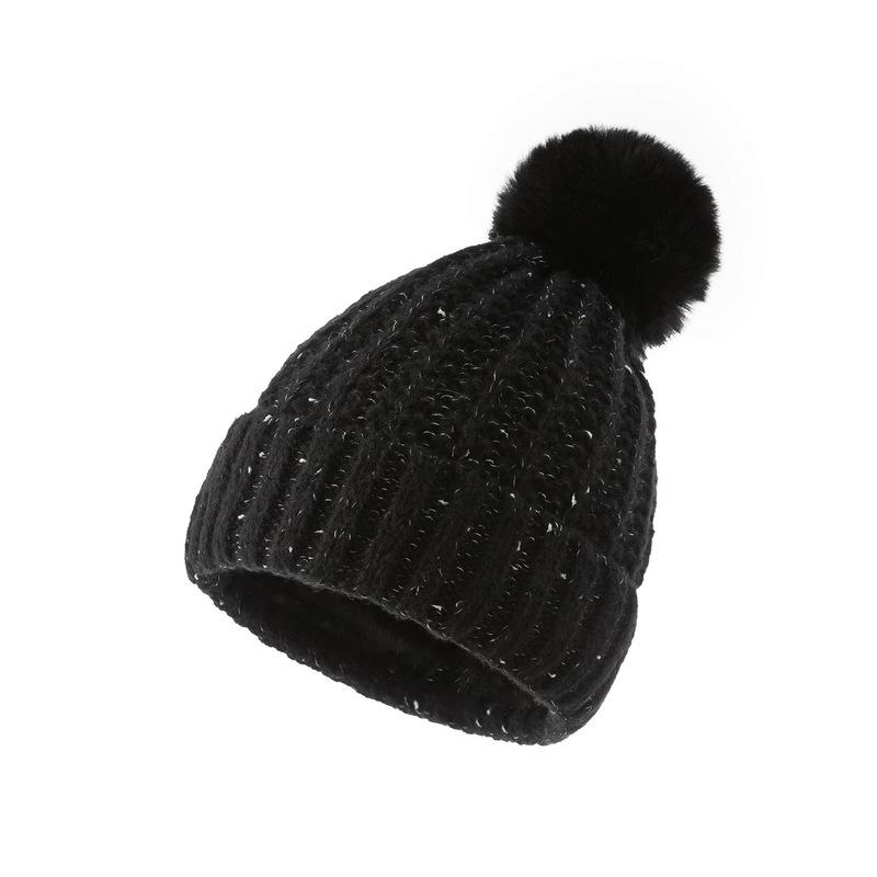 Winter Knitted Beanie Women's Thick Warm Beanie Skull Cap Women's Knitted Letter Hat Beanie Outdoor Riding Suit