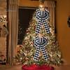 63mm Christmas Ribbon Wired Classic Plaid Thicker DIY Anti Fade Gift Packing Imitation Flax Large Bowknot Making Xmas Tree Ribbon