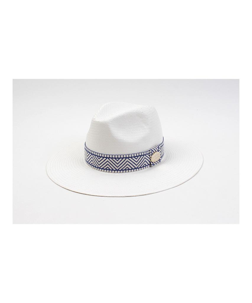 Yunibeosyeolkemiseuteuli Blue Mono Line Summer Long White Fedora
