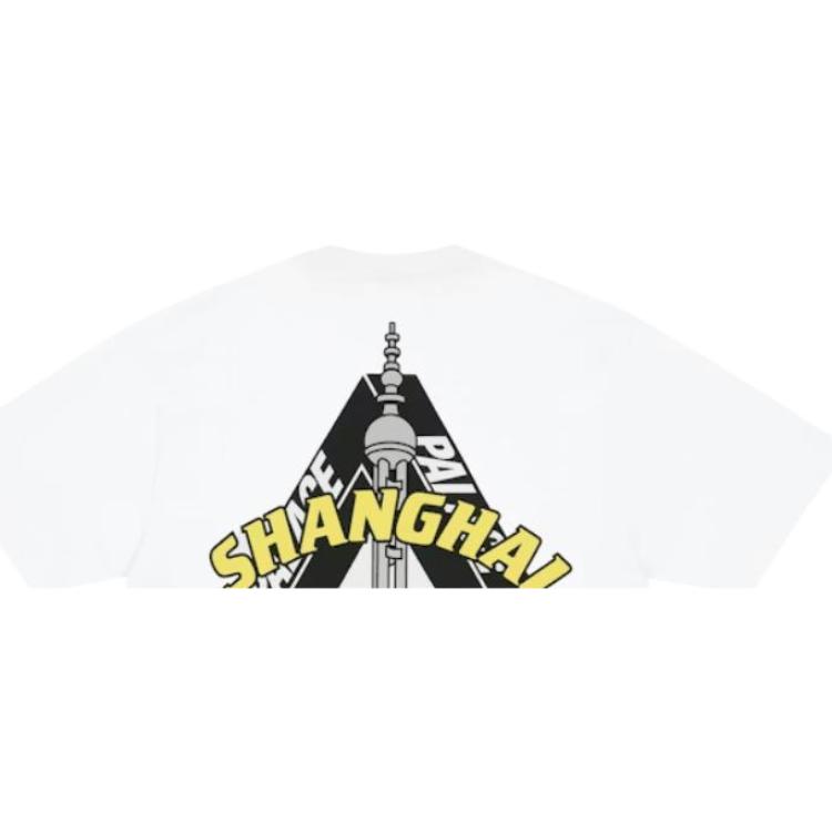 Palace Shanghai Tri-Ferg T-Shirt White Unisex Tops P30TS499