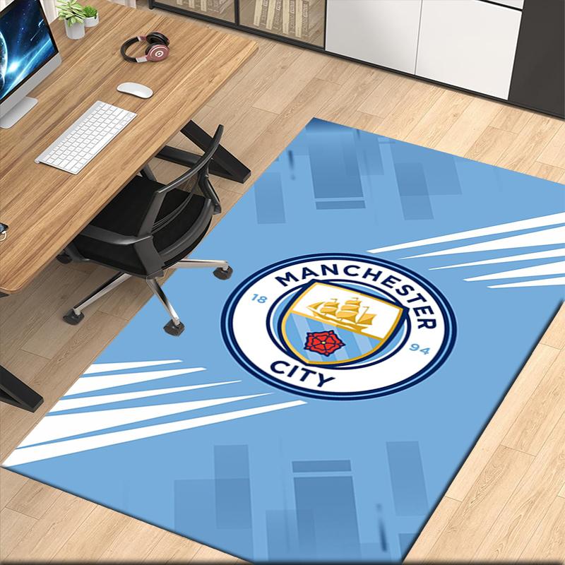 Manchester City Printed Carpet, for Office Chair Living Room Bedroom Kitchen Room Decor Gifts.