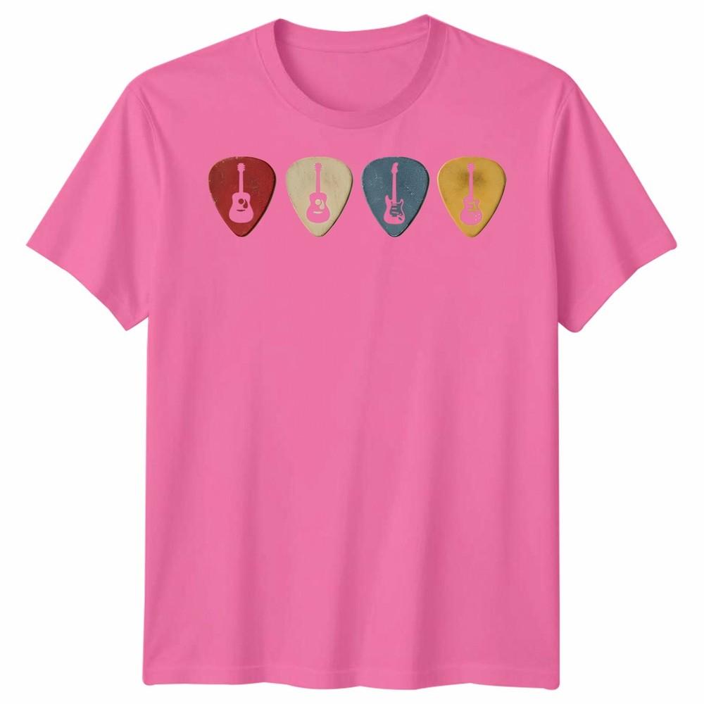 Guitar Pick Unisex T Shirt Gift For Guitarist Retro Vintage Unisexs Unisexs Tee