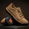 Men's Handmade Retro Leisure Shoes Large Size  Casual Shoes Leather Rubber Bottom Handmade Casual Shoes (