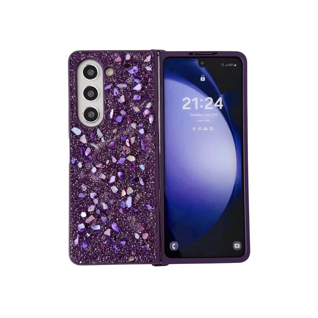 Applicable To Samsung ZFold7 Mobile Phone Case, Diamond Glitter All-inclusive TPU Protective Case Zfold5 Folding Mobile Phone Case 3rd Generation