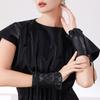 Premium PU Leather Gothic Cuffs With Adjustable Lace Up Design For Music Festivals And Costume Parties