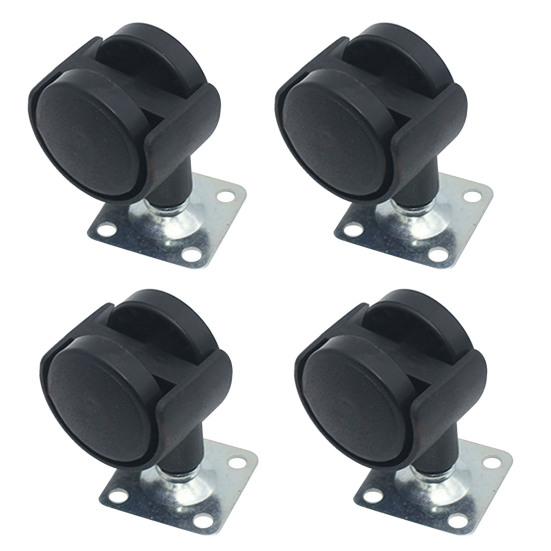 

4 шт. 1-дюймовых колесиков Супер грузоподъемность Легко установить Вращающиеся на 360 градусов Прочные Универсальные поворотные колесики для офисного кресла 3