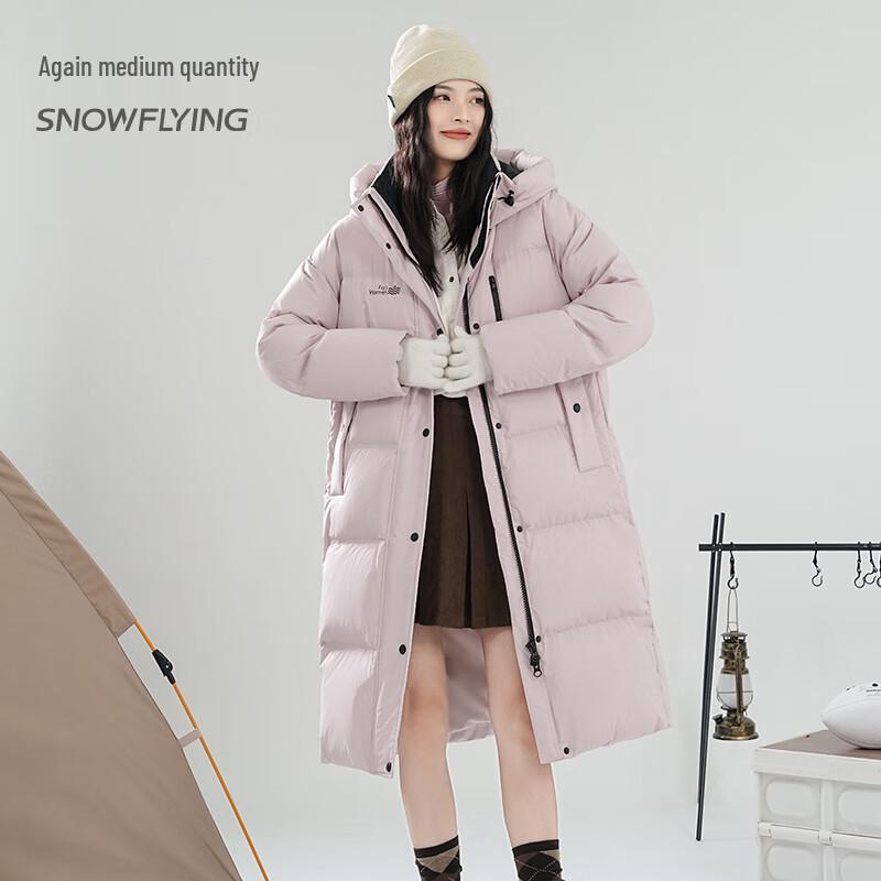 

SNOWFLYING Women s 2025 Mid-length Hooded Down Jacket M