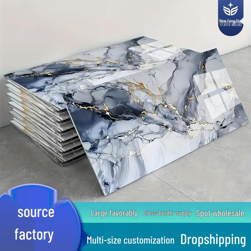 Imitation Marble Tile Stickers for Kitchen, Bathroom & Bedroom – Self-Adhesive Wall Decor