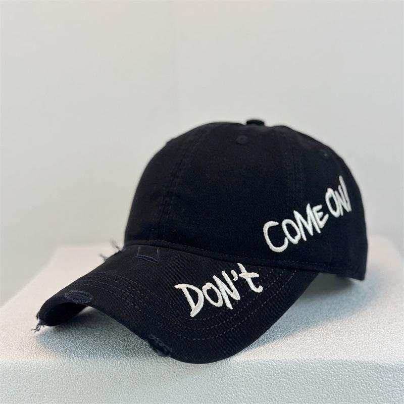 Spring And Summer Niche Hole Side Letter Embroidered Baseball Cap Children Soft Top Show Face Small Cap