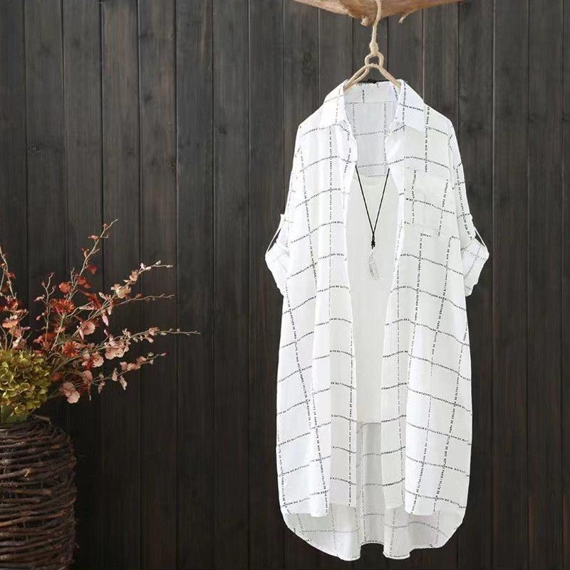 Damen Sommer 2025 Karierter Sonnenschutz-Cardigan-Jacke