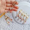 Ladybug A-Z Alphabet Pendants Keyring Initials 26 Letters Keychains Handbag Ornaments Diy Girls Kids Jewelry Gifts