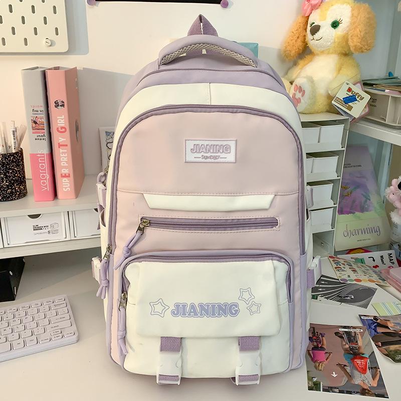 School bag Children's elementary school students Girls Junior high school students High school two-piece set Backpack