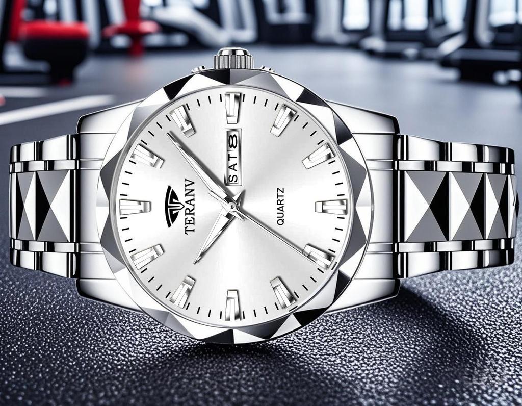 Men's Luminous Double Calendar Quartz Watch with Steel Strap – Hot-Selling