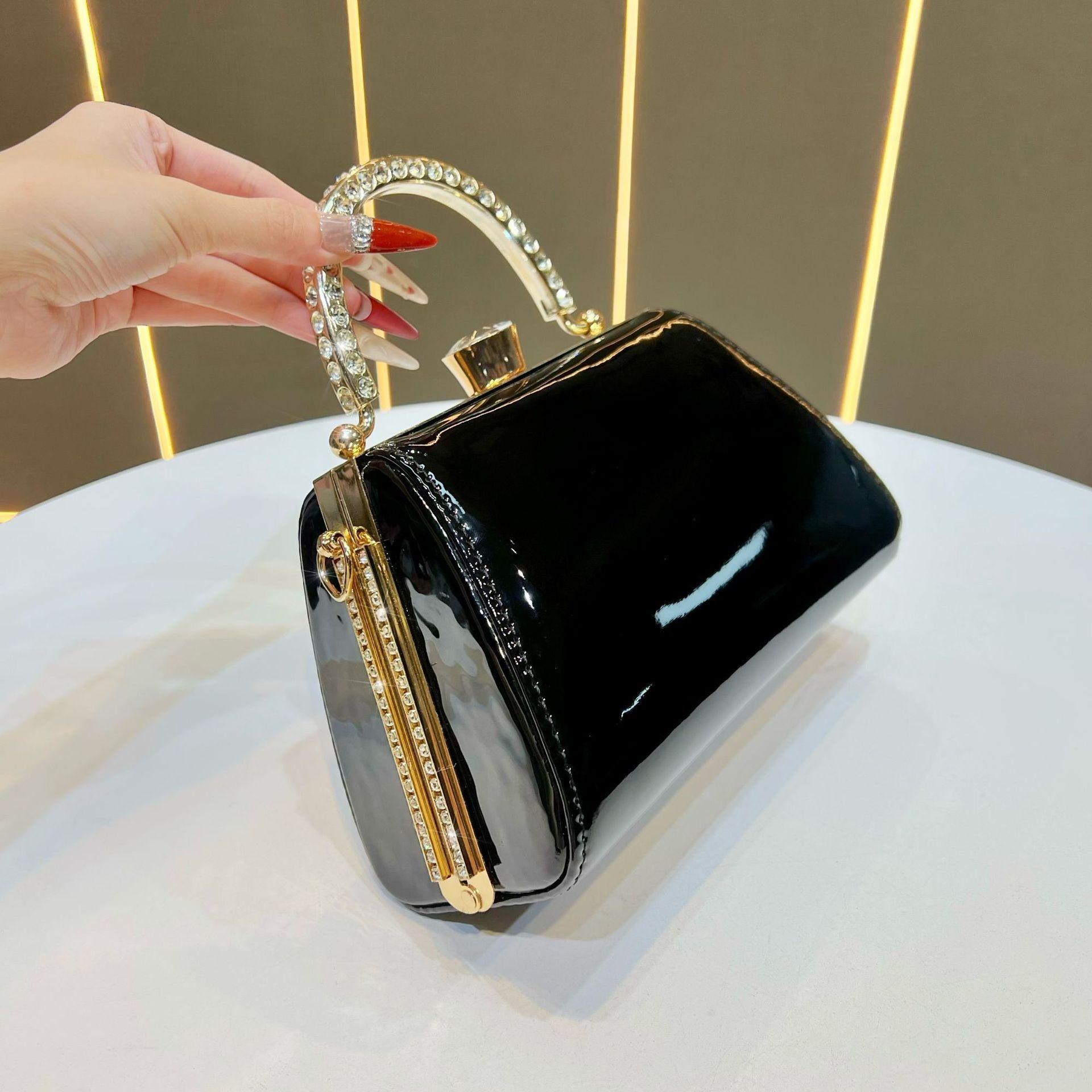 Diamond Handbag Celebrity Fashion Dress Bag Handbag Women s Versatile Chain One Shoulder Crossbody Bag чёрный