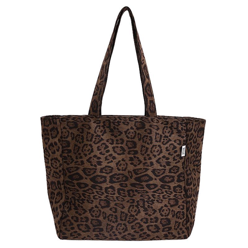 

2025 Women s Leopard Print Luxury Tote - Large Capacity Shoulder Bag for Commuting