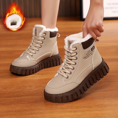 Damen-Winterstiefel mit weichem Innenfutter und dicker Sohle für Komfort und Vielseitigkeit