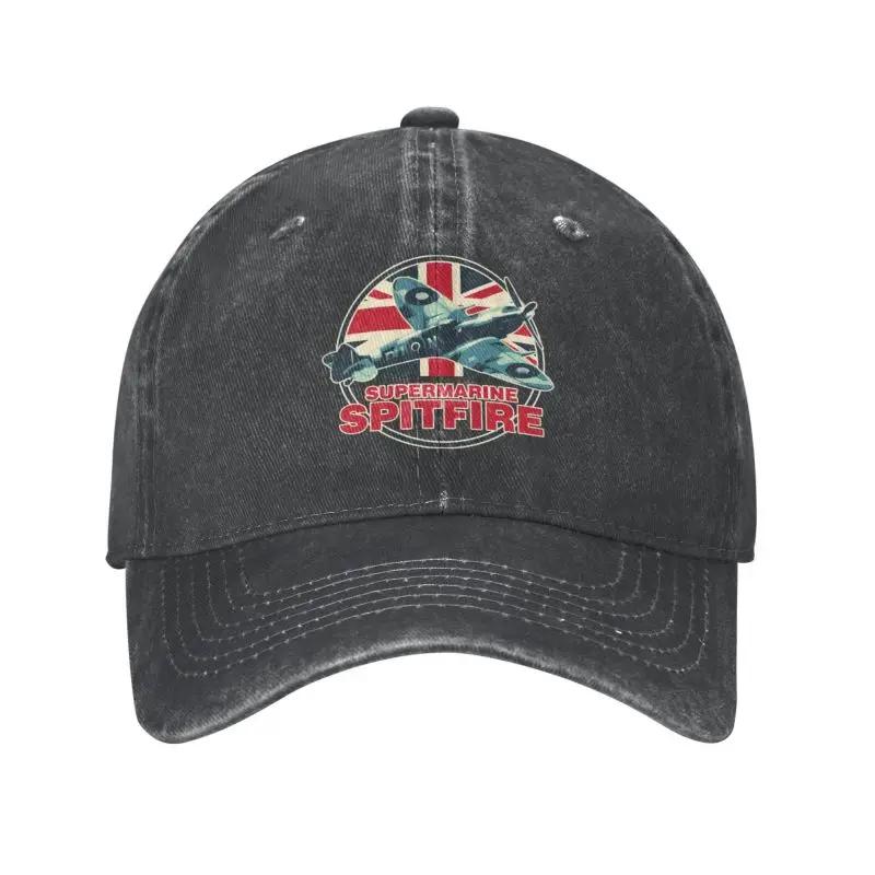 Unisex Cotton Spitfire RAF Supermarine Fighter Aircraft Plane Baseball Cap Adult Airplane British Ww2 Dad Hat Men Women Outdoor