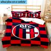3PCS Football Bologna Bedding Set,Including 1pc Duvet Cover And 2pcs Pillowcases Perfect for Bedroom, Dormitory, Fan Christmas gift