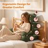 Reading Pillow for Sitting in Bed with Armrests and Pockets