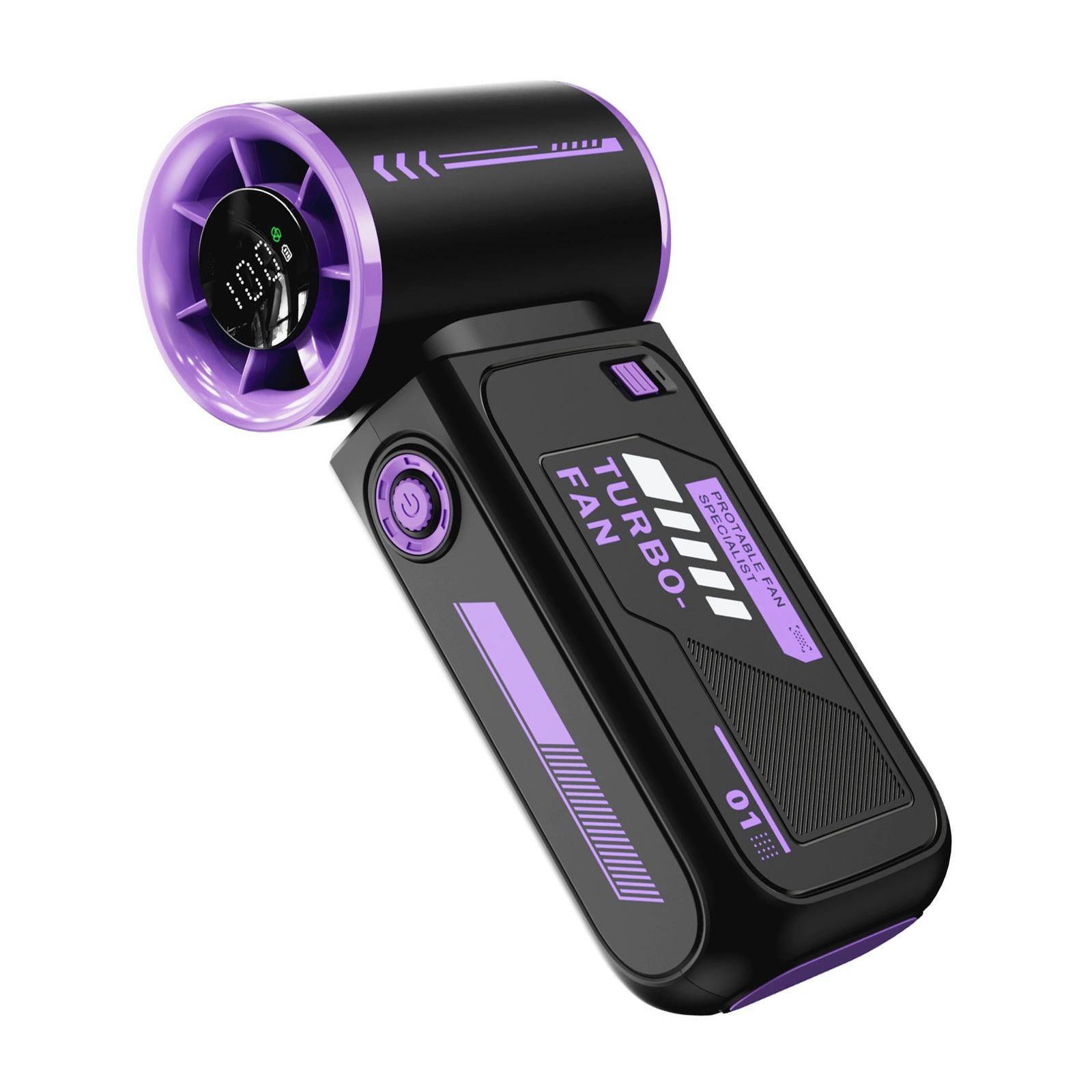 

Ручной маленький вентилятор Охлаждающий вентилятор 3600 мАч Уличный вентилятор Настольный вентилятор Регулируемая настройка Отлично подходит для путешествий и активного отдыха фиолетовый