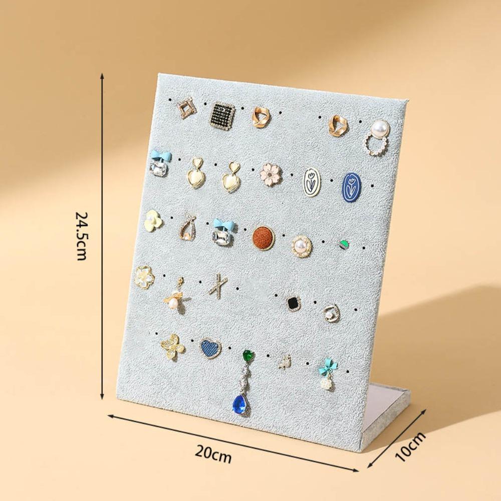 

Большая стойка для сережек-гвоздиков, фланелевый держатель для сережек, новая полка для демонстрации сережек, реквизит для ювелирных изделий S серый