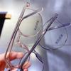 Clear Ultra-light Eyeglasses Round Frame Flat Mirror Eyewear Classic Transparent Glasses  Women