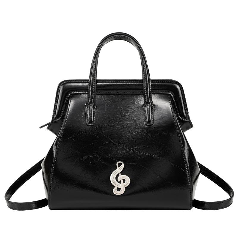 New niche high-end cowhide backpack women's small bag fashion commuter backpack leather handbag