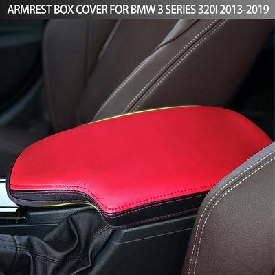 Car Armrest Box Center Console Lid Armrest Cover Interior Accessories Microfiber Leather Cover For BMW 3 Series 320i 2013-2019