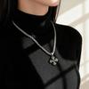 Collana Pendente Pestello Vajra Incrociato Stile Cinese Femminile Alto Senso Nicchia Vento Freddo Catena Clavicola