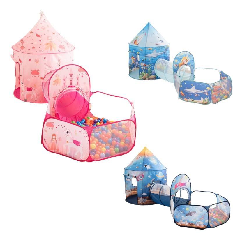 Capsule Space Sea World Princess Castle Kids Play Tent Tunnel Set Gifts Case