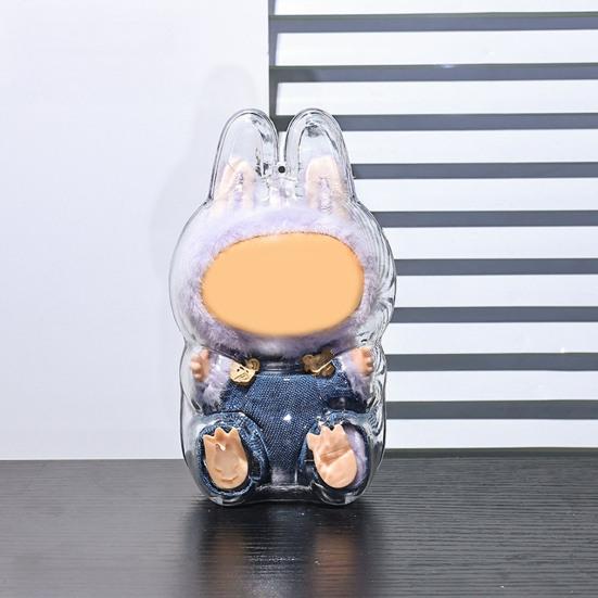 Doll Case Protective Case Transparent Display Box Dustproof Scratch-Resistant Hanging Bag for Plush Figure Storage