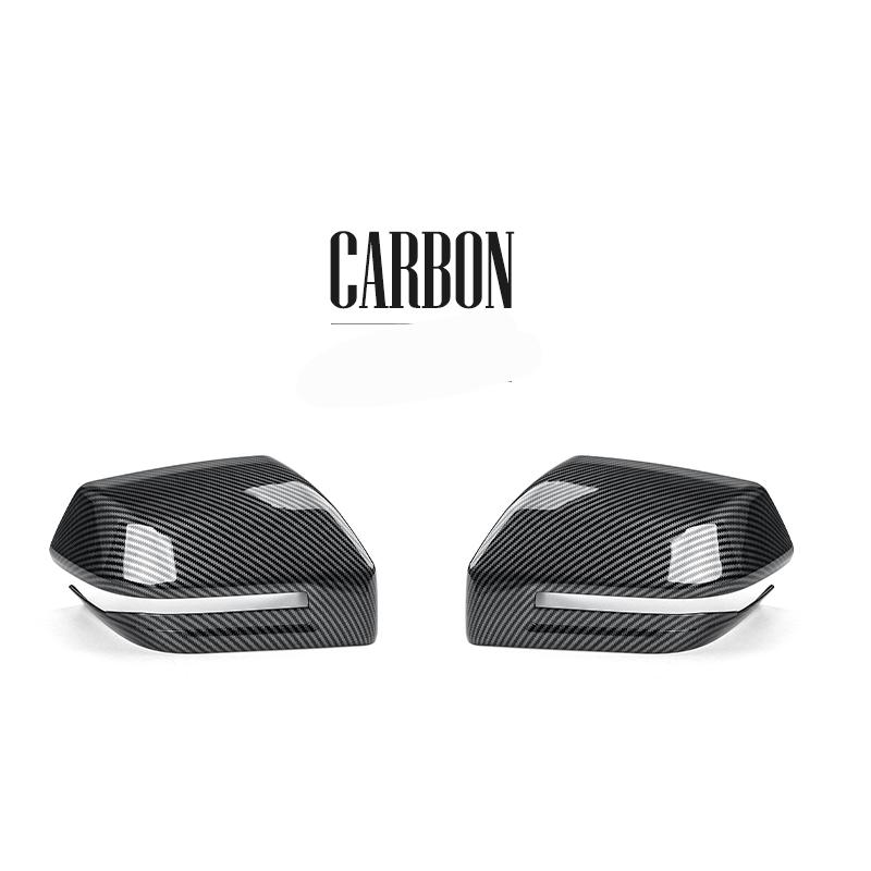 Car Carbon Fiber/Black Style Rear View Mirror Cover Side Mirror Trim Frame ABS Material LHD RHD Suitable For KIA EV9 2024-2025