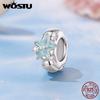 WOSTU 925 Sterling Silver Ocean Charms Starfish Shell Bucket Dolphin Surfboard DIY Beads for Original Bracelet Jewelry Making