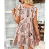 Women's Casual Fashion Casual Printed Suspender Pocket Dress Suspender Pocket Dress