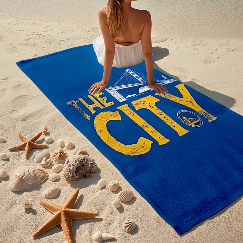 Ultra-Soft Beach Towel with Warriors Theme,Ideal for Pool - Camping, Diving - Perfect Travel Essential, Vibrant Beach Towel.