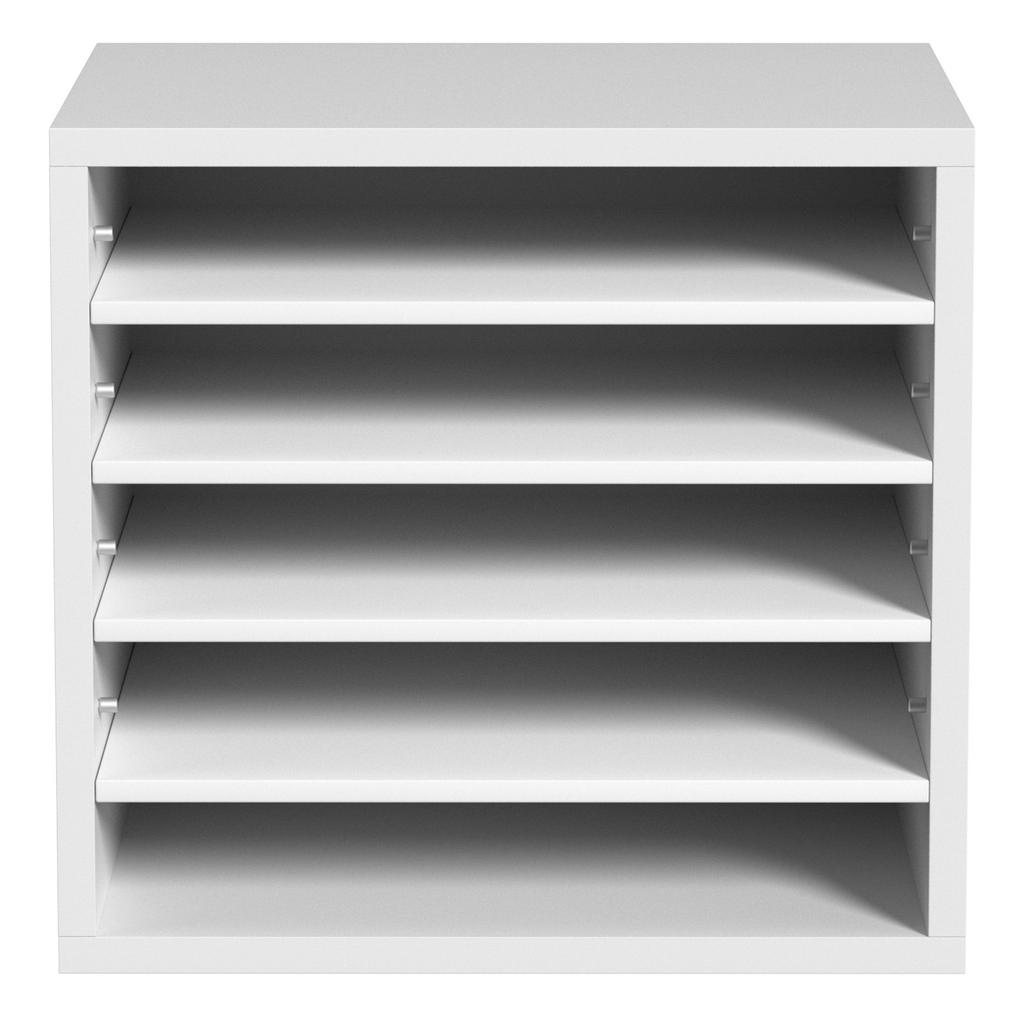 VEVOR Literature Organizers, 5 Compartments Office Mailbox with Adjustable Shelves, Wood Literature Sorter 35.3 X 30.5 X 33.0 Cm for Office, Home