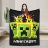National Game Anime Flannel Throw Blanket Pixel Games Cartoon for Bedroom Knitted Blanket Outdoor Soft Breathable