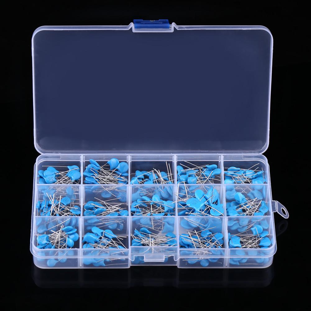 300pcs 15 Values High Voltage Ceramic Capacitors Assortment Assorted Kit With Box