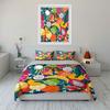 Colorful Tropical Fruit Pattern. Print Bedding Set 1 Duvet Cover 2 Pillowcases For Adult And Children Luxury Gift Full Size