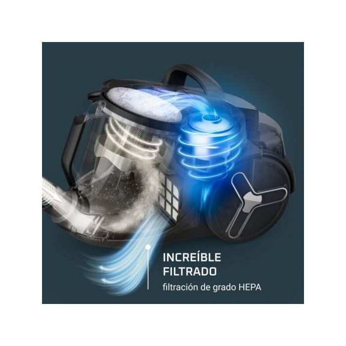 Rowenta Green Force Cyclonic Max Aspiradora Sin Bolsa 900W Negra/Azul