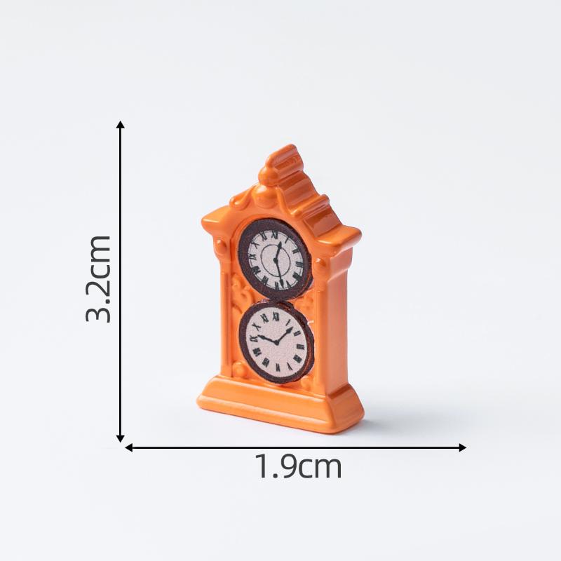1/8 szt. Akcesoria do domku dla lalek 1:12 Domek dla lalek Miniaturowy zegar ścienny Europejski Vintage Zegar Model mebla Dekoracja Zabawka