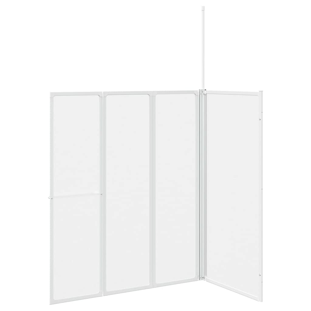 Vidaxl Duschwand, L-Form, 70x120x137 cm, 4 Panele, Faltbar