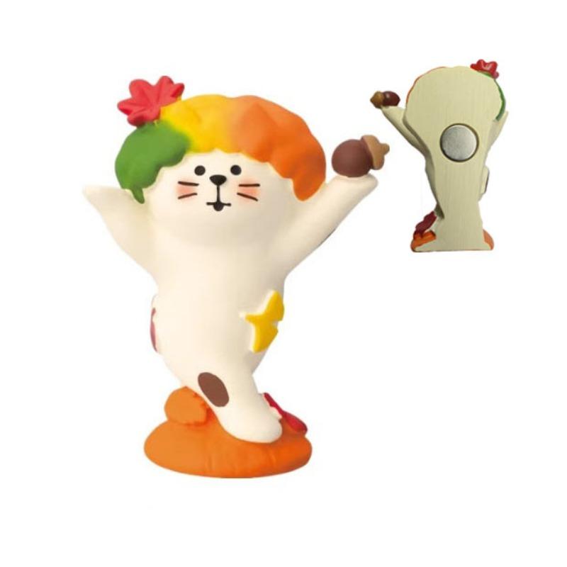 Japanese cat refrigerator sticker, grocery zakka cute bread coffee shop decoration gift miniature resin ornament