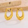Stainless Steel Earrings French Premium Sense Design Sense Plated 11K Gold Geometric Earrings Jewelry, Titanium Steel Earrings