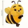 [Big-Eyed Bee Plush Toy] 1pc Big-Eyed Bee Plush Toy - 9.84" Yellow Soft Stuffed Insect Doll with Black Stripes | Playful Design, Detailed Craftsmanshi
