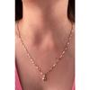 14 Carat Gold Mirrored Sparkling Chain Heart Necklace 1.35 Mm