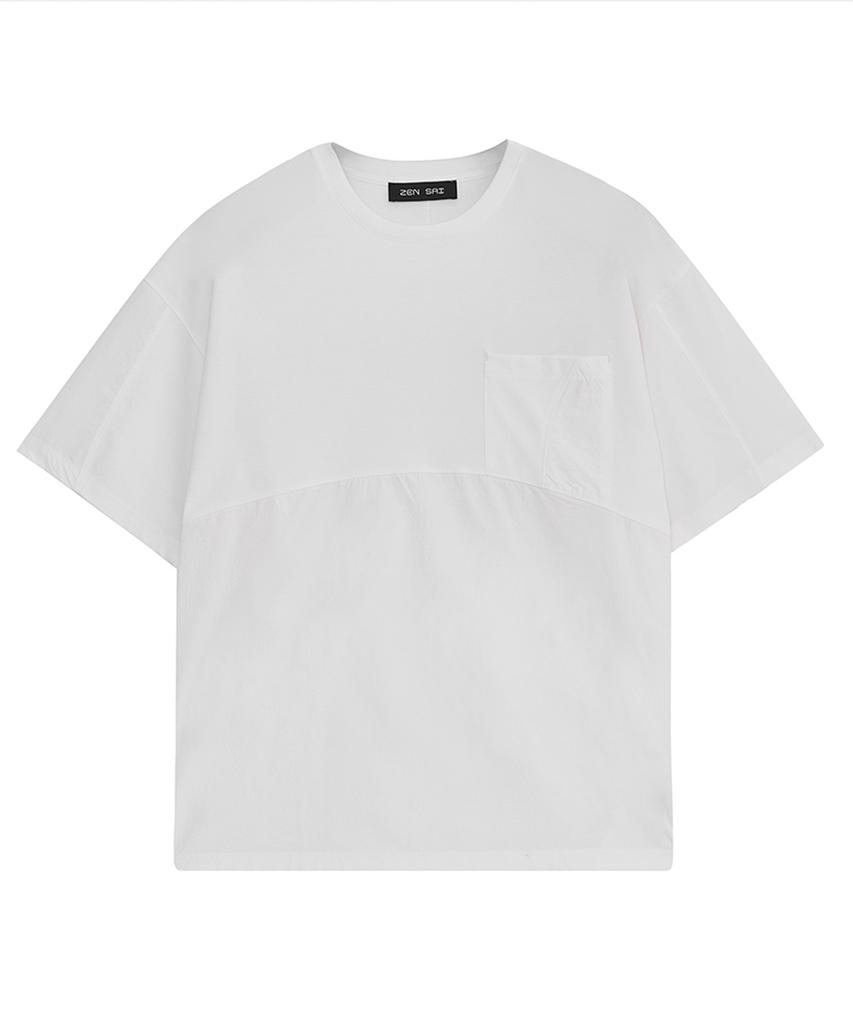 ZENSAI Halfway Woven Mix T-Shirt