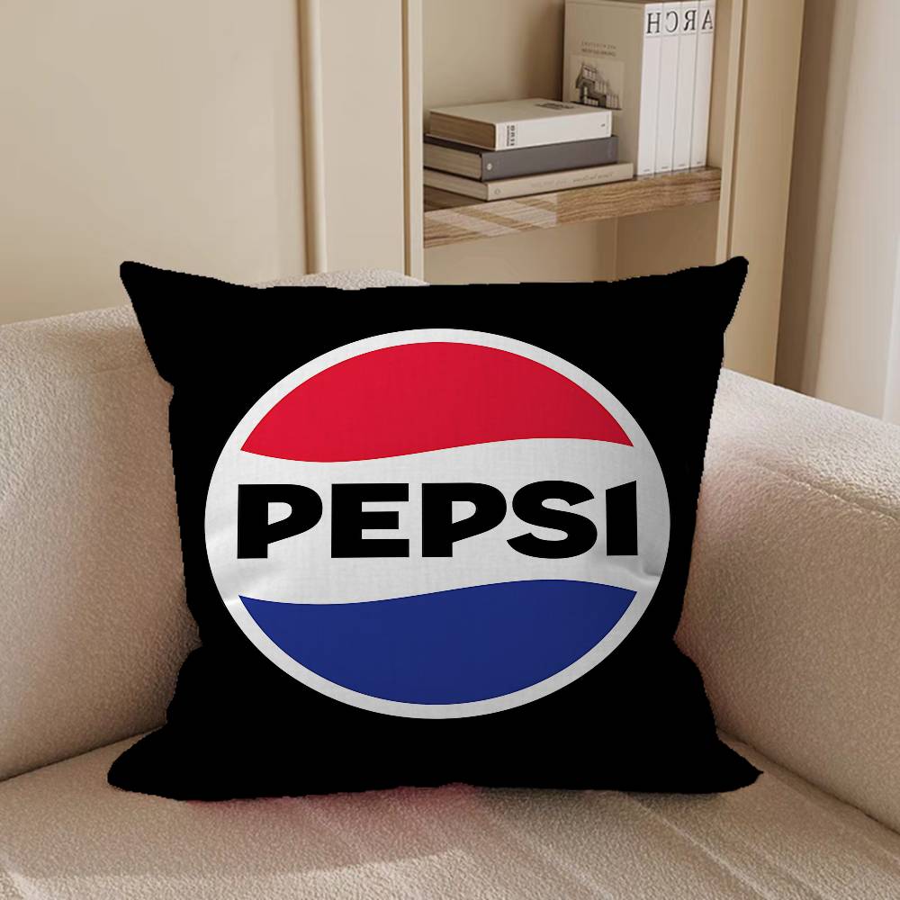 P-PepsiS Cartoon Drinks Pillow Case Removable Washable Cushion Cover – All-Season Soft Linen